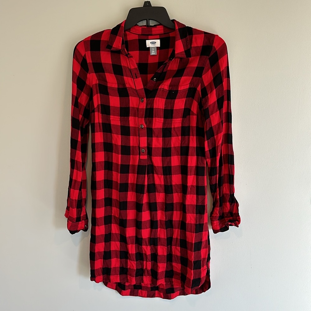 🎃Small Tall Red Buffalo Plaid Dress
